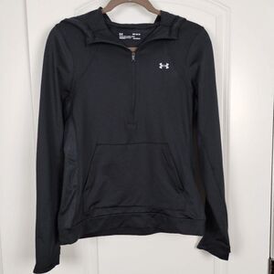 Under Armour Black Hoodie Half Zip Jacket, Size M